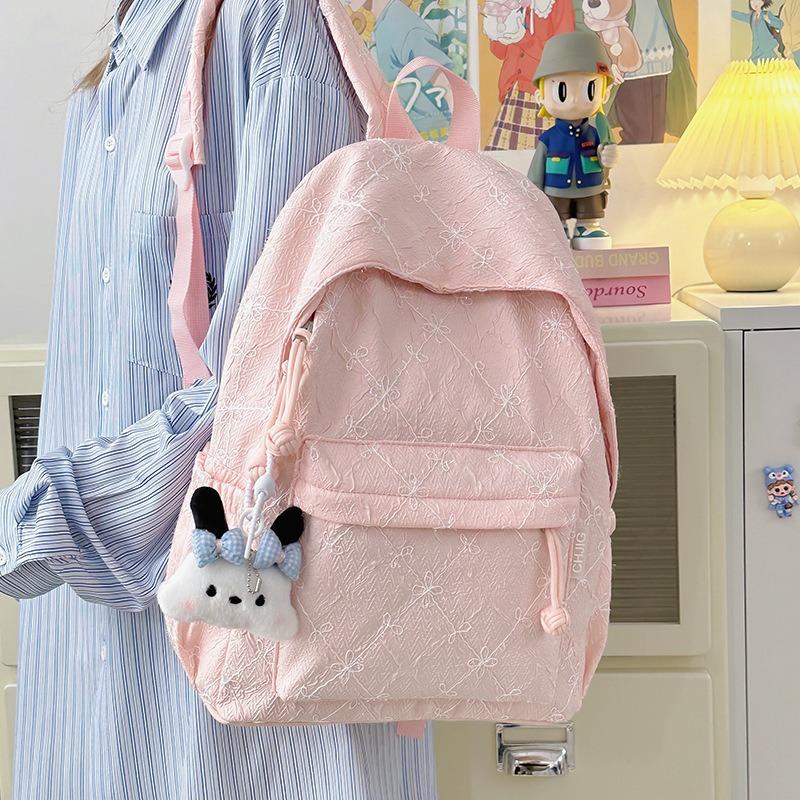 Girls backpack dopamine candy color junior high school students light shopping travel large capacity backpack
