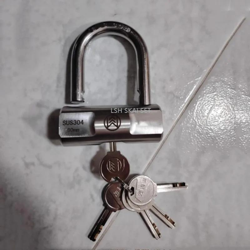 30/40/50/60MM Stainless Steel Heavy Duty Key Lock Security Padlock Outdoor Gym Safely Door Lock Anti-theft Waterproof Padlocks