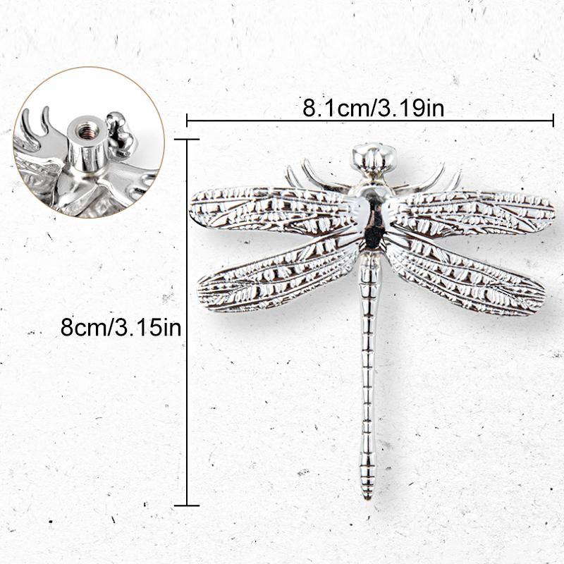 French Metal Butterfly Shape Handles Kitchen Cabinet Door Pulls Drawer Knobs For Kids Room Furniture Handles Hardware Home Decor