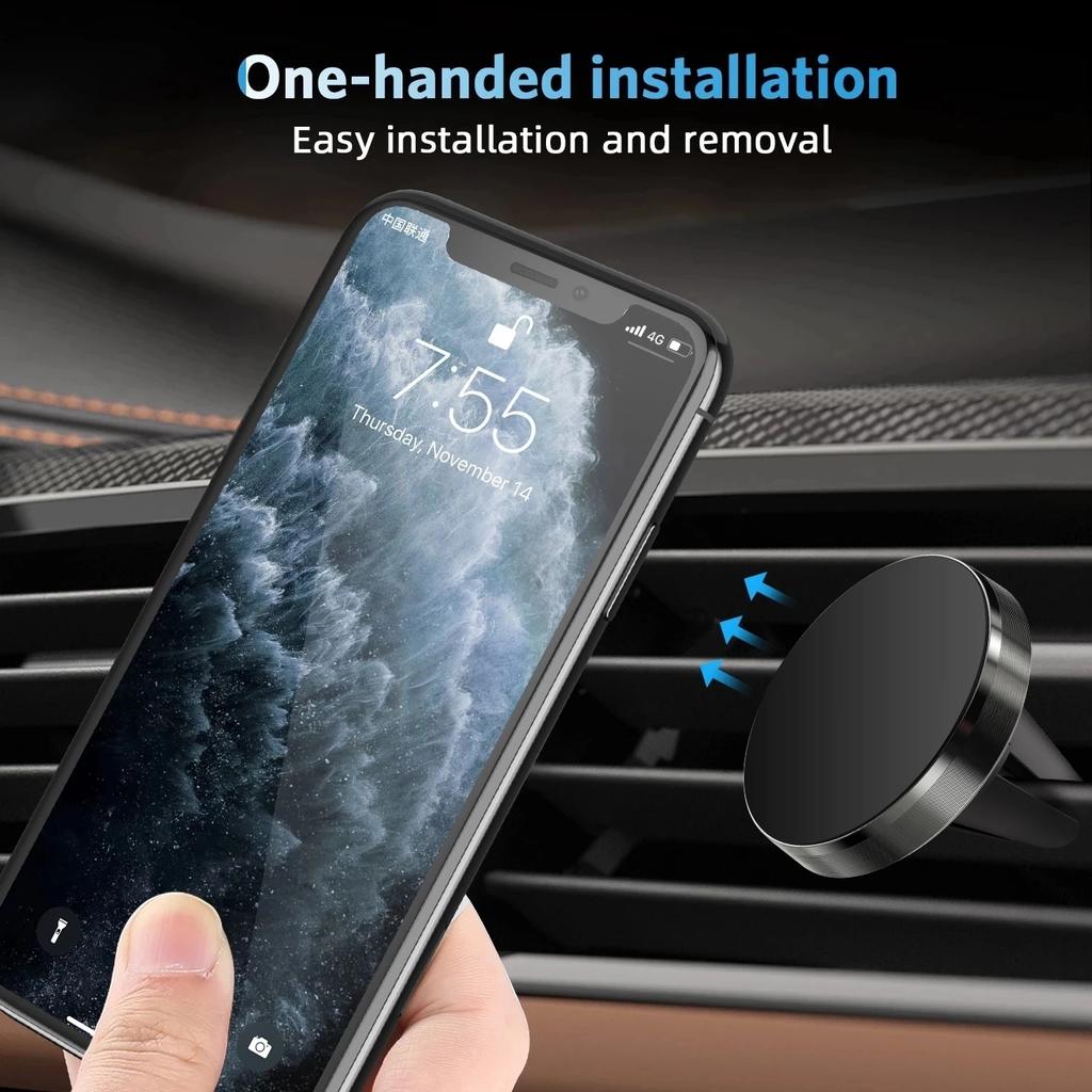 Car Air outlet Magnetic Phone Holder in Car Stand Magnet Cellphone Bracket Car Magnetic Round Holder For iPhone Samsung Huawei