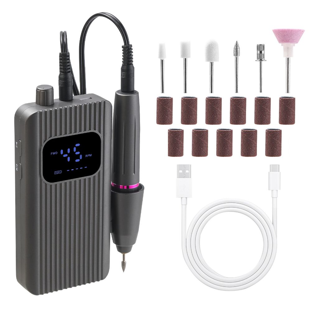 Rechargeable Nail Buffing Machine 45000RPM Nail Gel Polish Machine  Nail Art Tools