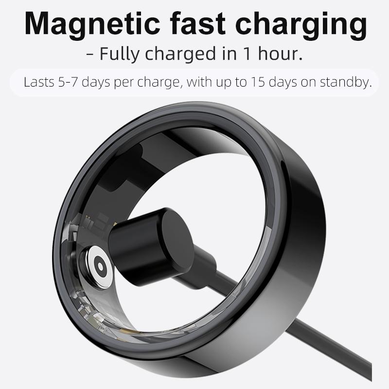 R02 Smart Ring  Mens Rings for Woman Smartring Heart Rate Monitor Multi-sport Mode Bluetooth Fitness and Sleep Tracker