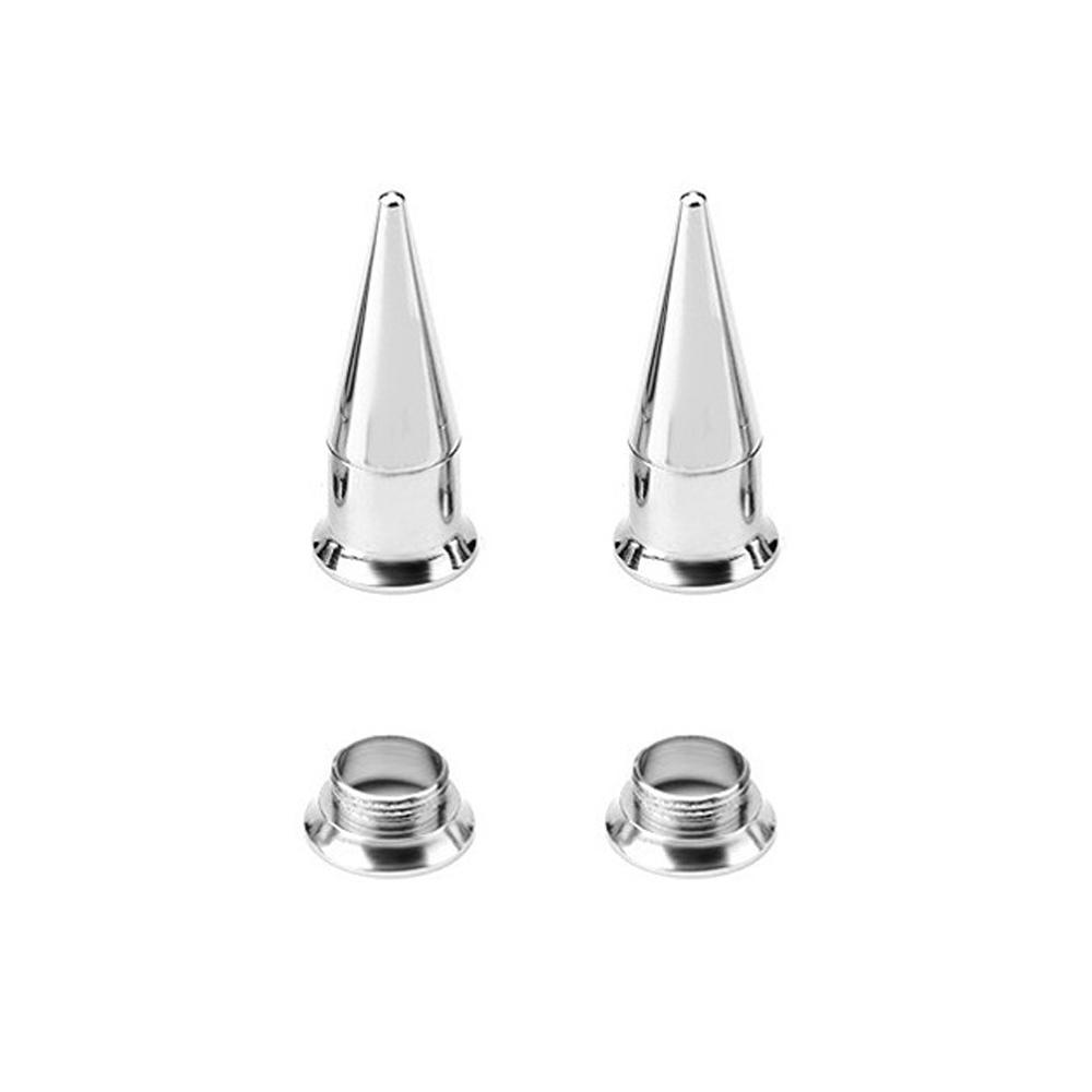 

1 пара из нержавеющей стали два в одном, заостренный конус, двойной рог, полый ушной манометр, ювелирные изделия для пирсинга, расширитель для ушей 2mm