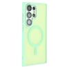 For Samsung Galaxy S23 Ultra Magnetic Case PC + TPU Matte Phone Cover with Glass Lens Film