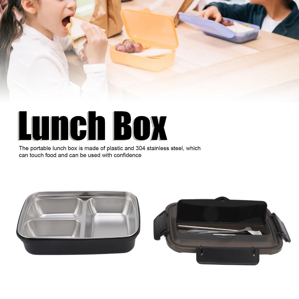 1.8L Insulated Lunch Box 304 Stainless Steel Bento Lunch Box Food Storage Container  For Camping