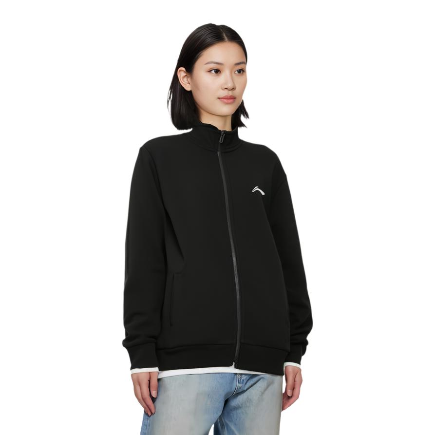 Li Ning Sweatshirts Unisex Stand Collar Moderate Regular AWDUA23-1