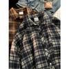 Men's High-End Hong Kong Style Plaid Shirt - Autumn/Winter Trendy Long-Sleeve Japanese-Inspired Inner Wear & Spring Jacket