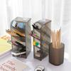 Matte Kawaii Large Capacity Desk Pen Holder Pencil Makeup Storage Box Desktop Organizer Stand Case School Office Stationery