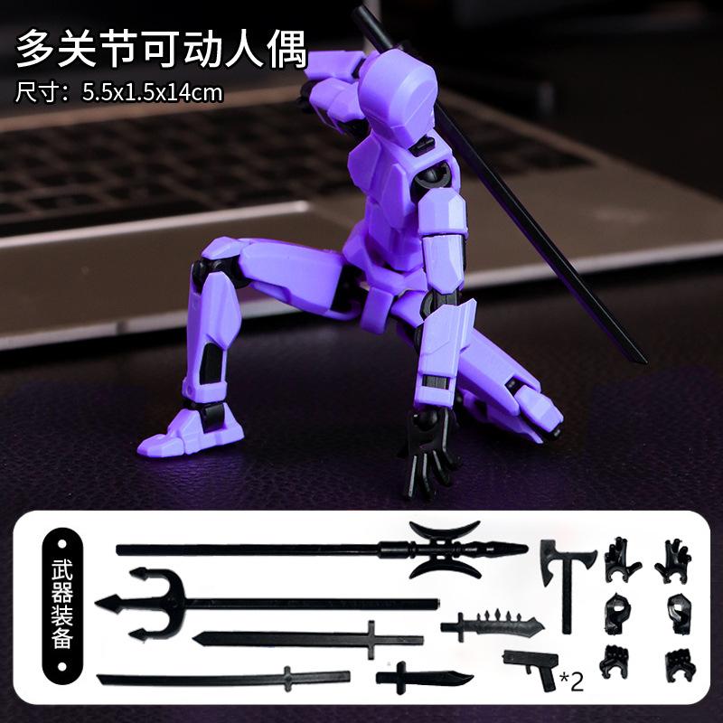 (Assembly Completed )13 Action Figure Titan Multi-Jointed Movable Shapeshift Robot T13 Action Lucky Robot Figures Toys Kids Gift