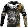 Mode Frühling Herbst Wolf Tier Herren Hoodies 3D Allover bedrucktes Sweatshirt Unisex Pullover Lässige Jacke Streetwear Mantel 4XL
