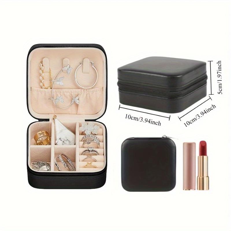 Boîte de Rangement pour Bijoux en Cuir Imitation 12 pièces, Organisateur d'Boucles d'Oreilles Portable, Cadeau de Demande en Mariage Parfait pour la Saint-Valentin et le Nouvel An