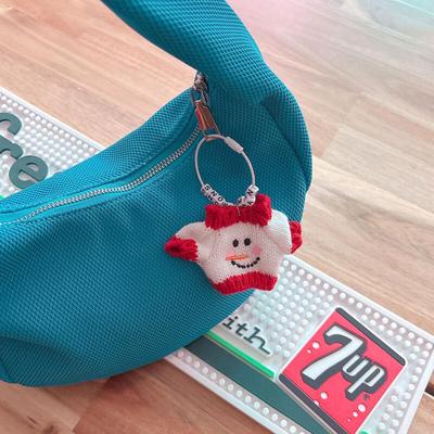 Christmas Knit Initial Name Keychain (3 Types)