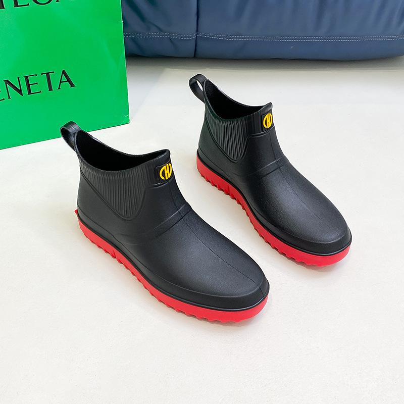 Rubber Shoes Women Waterproof Rain Boots Trend Ankle Galoshes Woman Casual Flats Working Couples Rainshoes Botas De Lluvia
