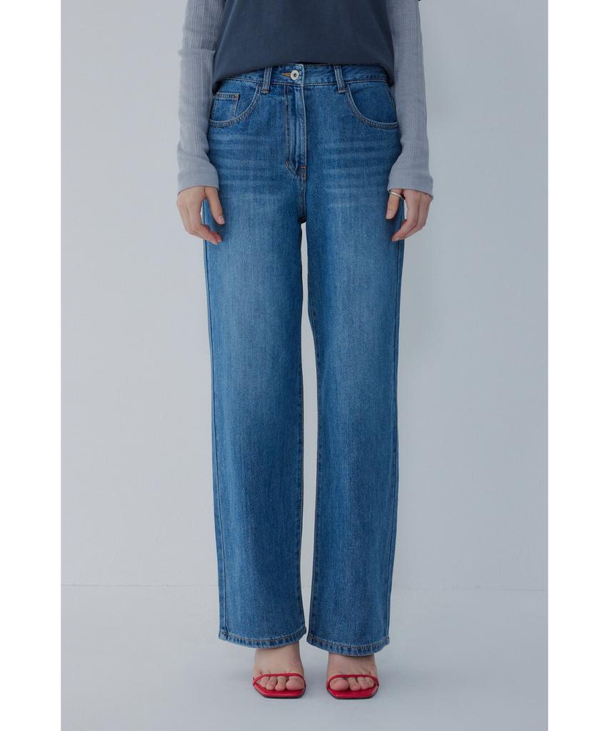 Bobeu Semi-Wide Denim Pants_Blue 7156255006