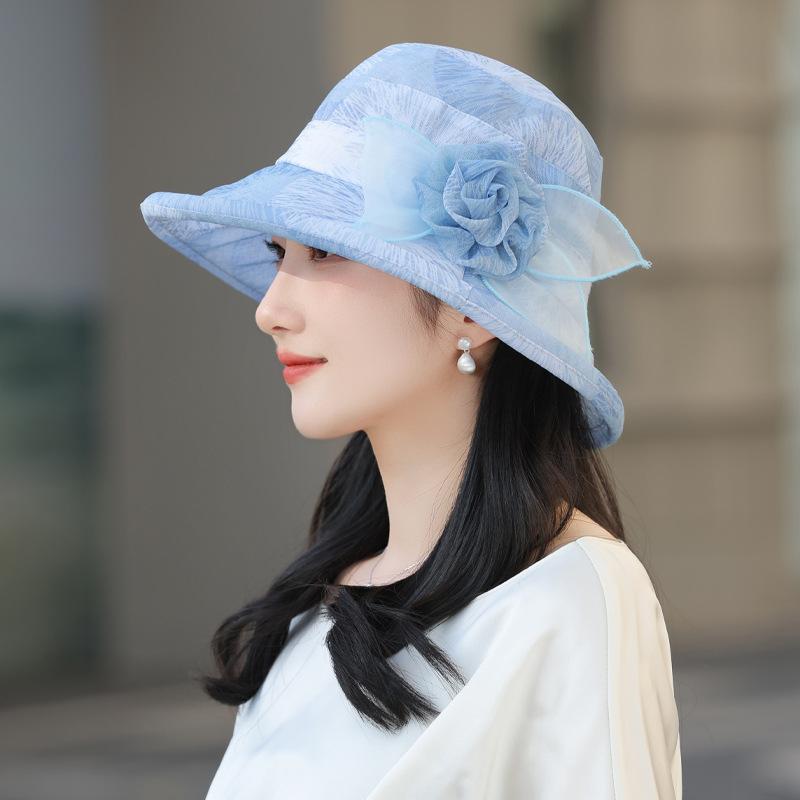 Sommar ny hatt dam solskydd solhatt solhatt böjd brätte bucket hat utomhusresa bassänghatt