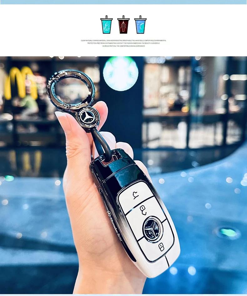 RPO5   Car Key Case Cover for Mercedes Benz 2022 C S Class W206 W223 S350 C260 C300 S400 S450 S500 Key Shell Protector
