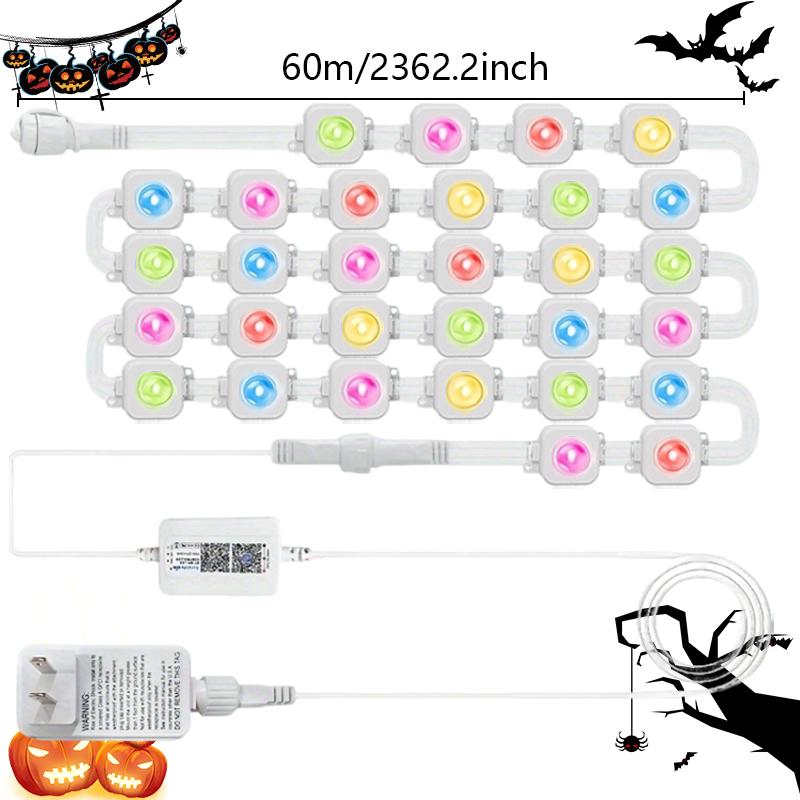 LED Permanent Outdoor Lights IP65 Waterproof RGBIC Eave Lights RGB+IC 100FT Smart LED Eaves Lights  DIY Holiday String Light