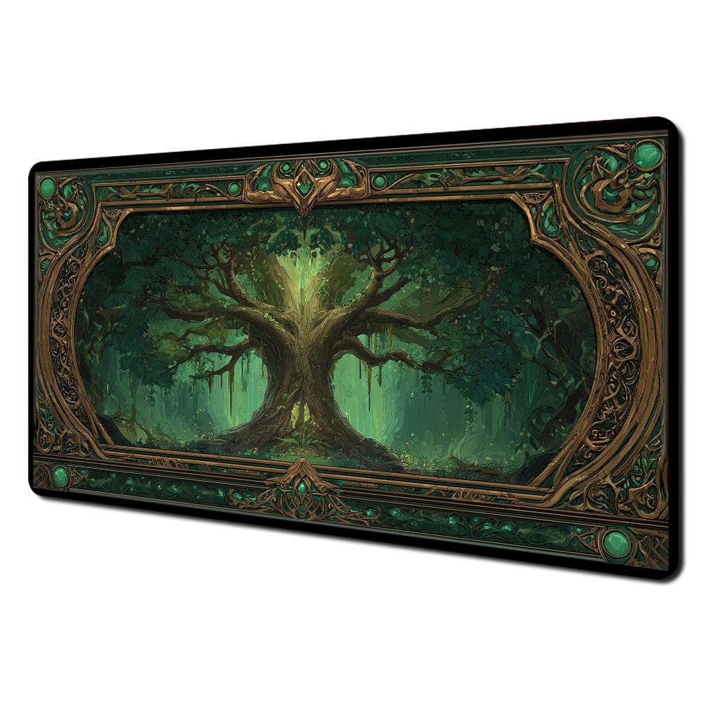 Fantasy Giant Mushroom Forest Mtg Playmat Magic Card Battle Mat Nonslip Durable 35x60cm Commander Playmat Tapete Magic Mtg