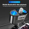 Car Cigarette Lighter Splitter Charger PD+Dual USB Quick Charge Socket FM Transmitters V5.0 Bluetooth Hands-free Call U-disk AUX