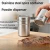 1PC Stainless Steel Dusting Can Seasoning Bottle Dense Hole Loose Powder Sieve Coffee Sieve Cylinder Baking Flour Bottle Sugar Powder Sieve