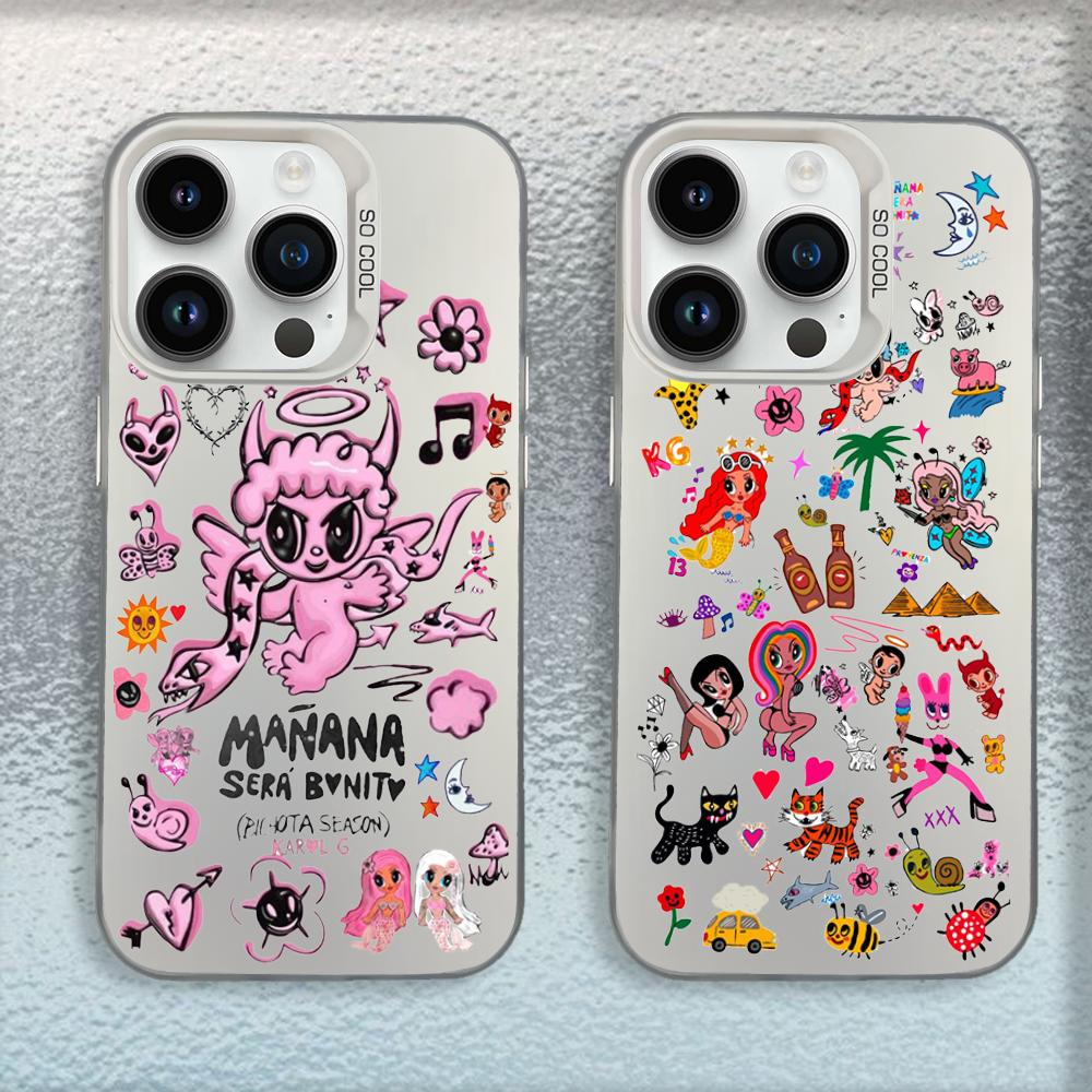 K-Karol G Manana Sera Bonito Phone Case For iPhone 16,15,14,13,12,11,Mini,Pro,MAX White Matte Shockproof Cover
