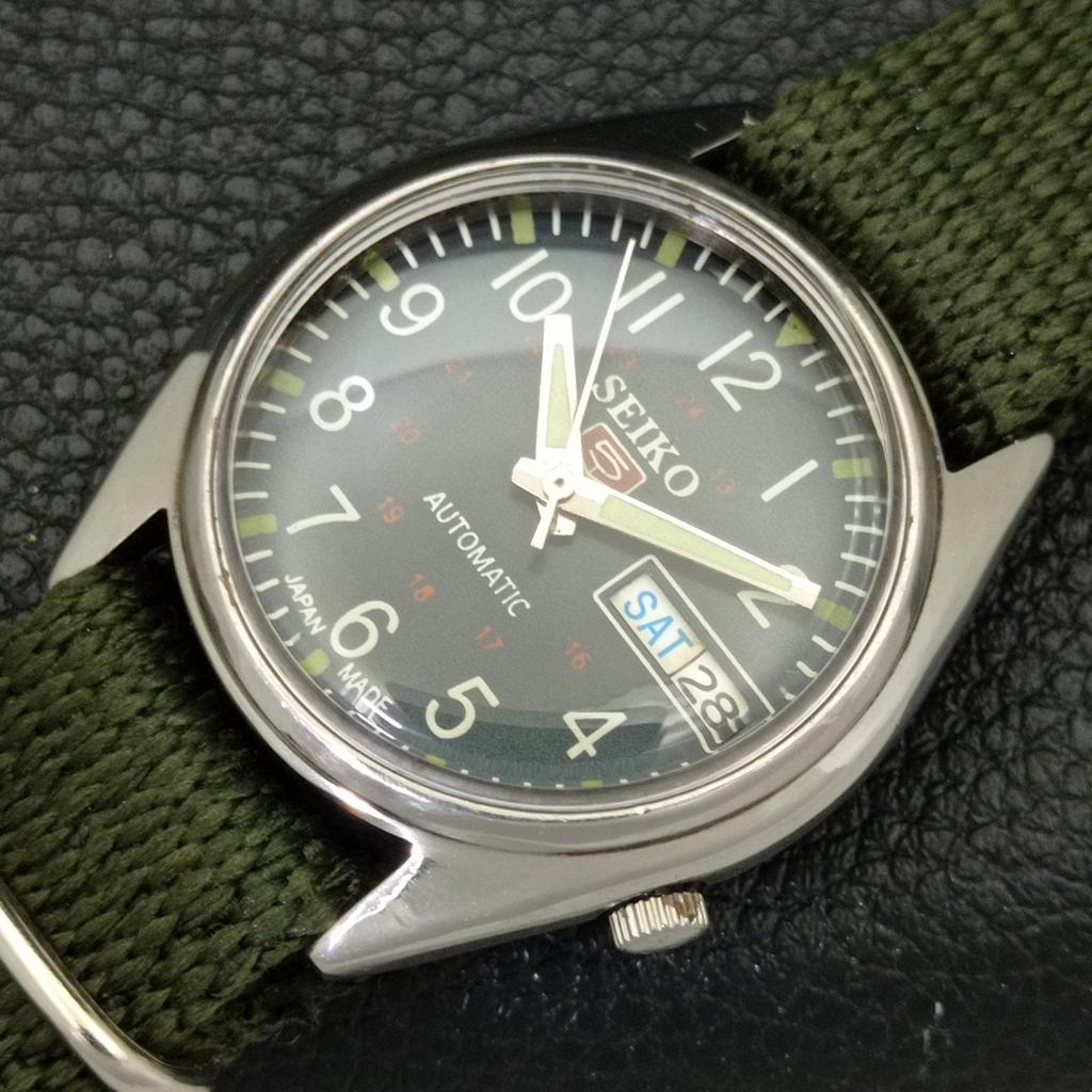 JAPAN VINTAGE SEIKO 5 AUTOMATIC 7S26A MENS BLUE COLOR DIAL WATCH A701666-5 R206c-a701666