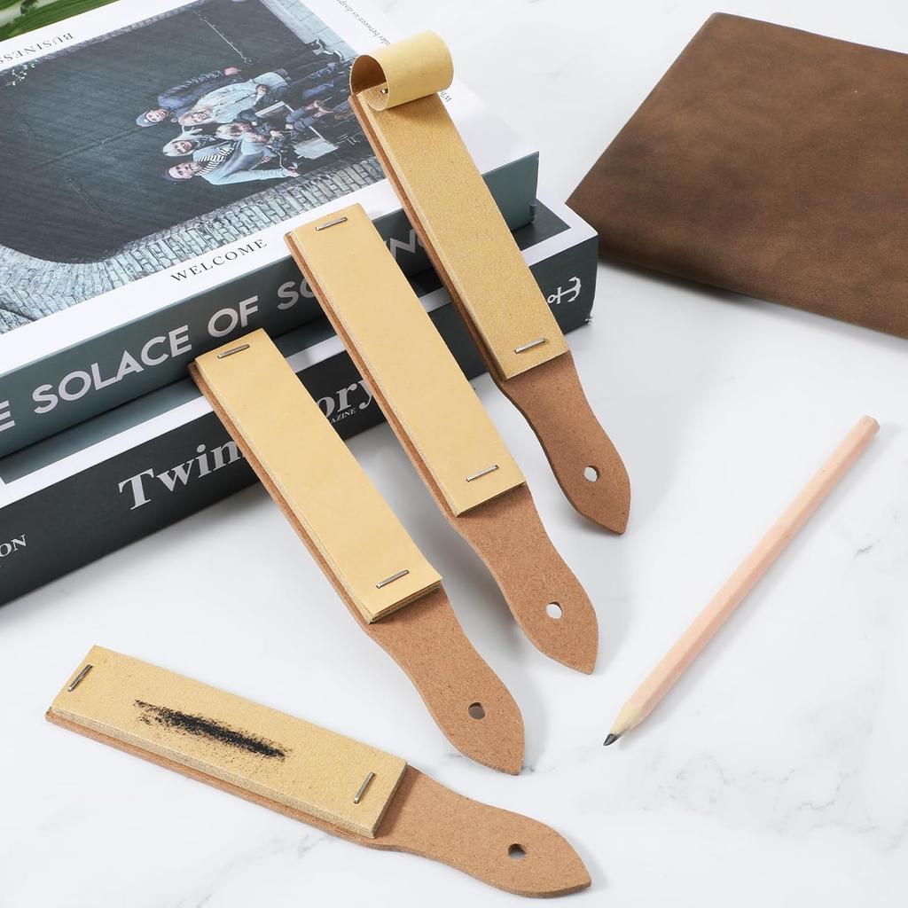 4PCS Pencils Sharpener Sandpaper Block for Drawing, Sketch Pencil Sharpener Sandpaper, Art Drawing Tool Pencil Board for Sharpening Pastel Sticks,