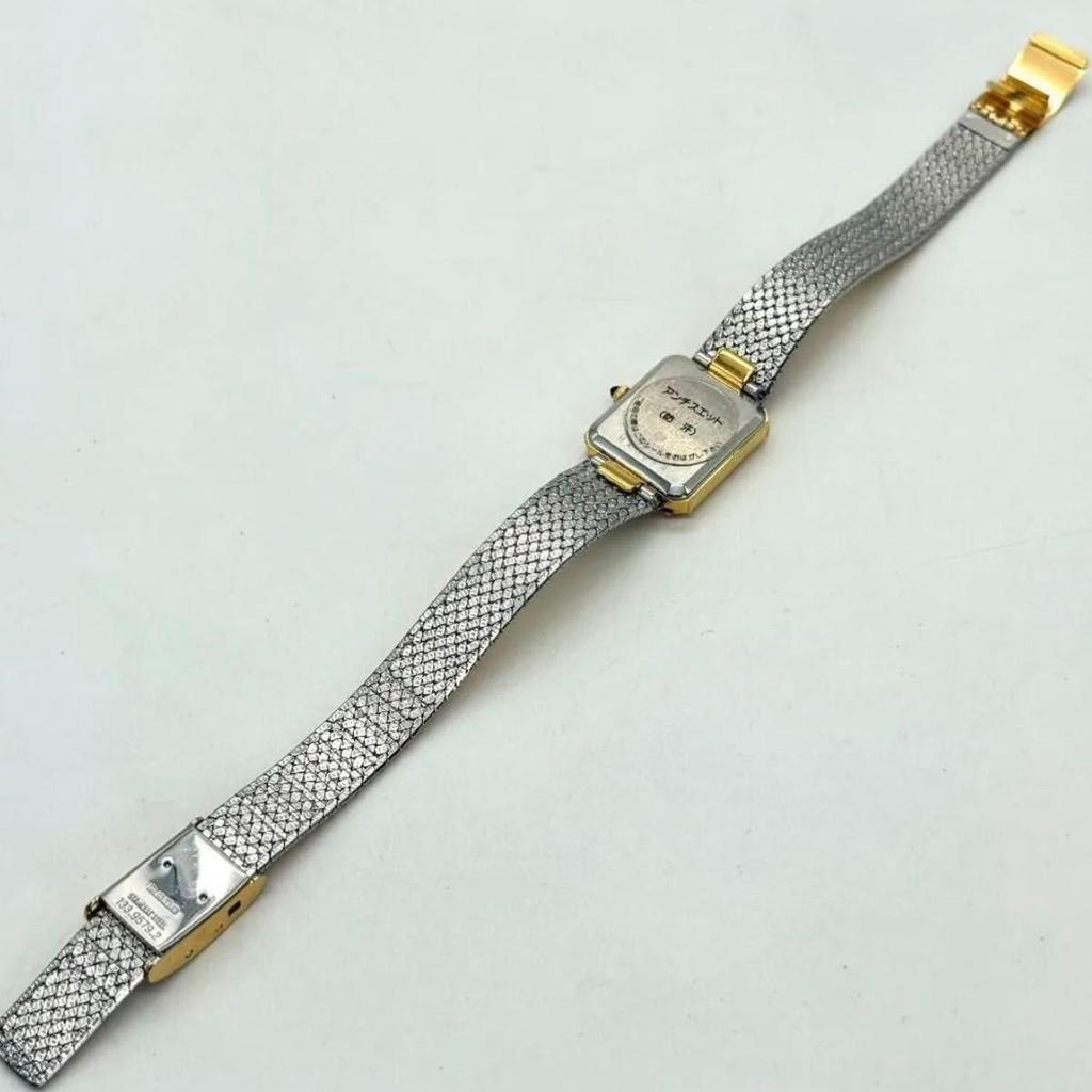 Used A014 RADO Antique Ladies Watch Elegance Gold Color Mesh Bracelet
