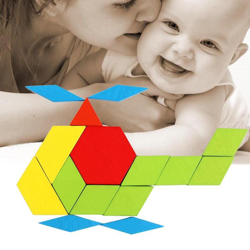 Geometrisk Puslespill Formsorterer Treklosser Utvikler Fantasi Trygge Magnetiske Puslespill Tangram Geometrisk Farge Tidlig Utdanning