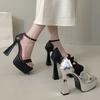 Super High Heel Sandals Stage Car Show Model Catwalk Shoes Summer New Waterproof Table Thick Heel Nightclub Sexy Sandals Women's Shoes