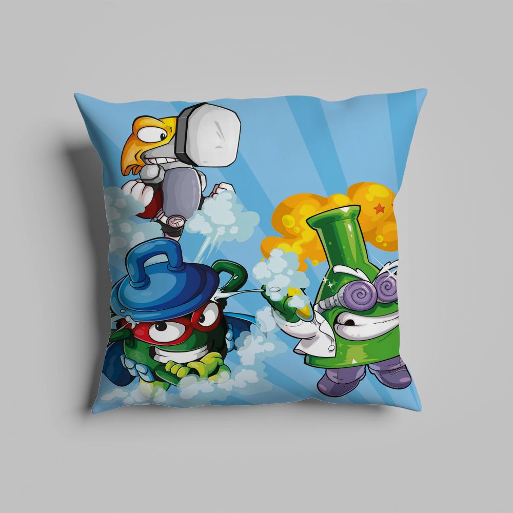 Pillow Case luxurious home office, sofa decorative Multi sized car seat cushions, pillowcases S-Superzings Cartoon