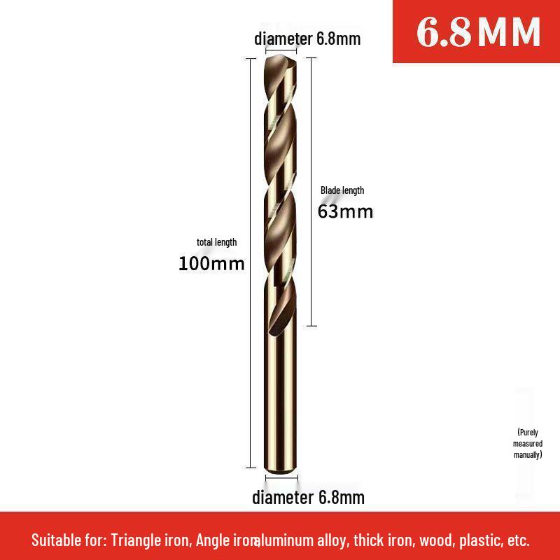 Cobalt Stainless Steel Twist Drill Bit Set for Metal, Aluminum, and Angle Iron