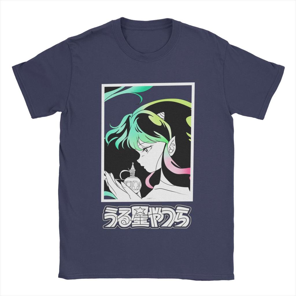 Men's T-Shirts Urusei Yatsura Lum Fun Cotton Tees Short Sleeve Anime T Shirts Round Collar Clothes Adult