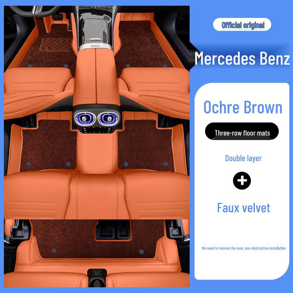 Mercedes-Benz GLC Full-Coverage, Eco-Friendly, Odorless Leather Floor Mats for Interior Protection and Modification.