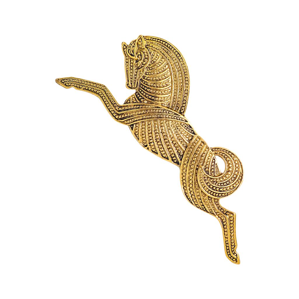 Fashionable Vintage Styles Alloy Horse Brooch Accessory Portable for Women Unisex Designs Casual Pin Special Gifts