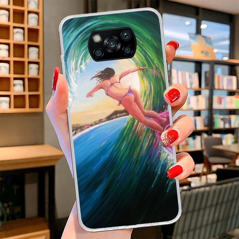 Surf Board Aesthetic Cover Phone Case For Xiaomi Poco F7 Ultra X7 X6 X5 Pro M7 Redmi 15C 15 13C 13 12C 12 10C 10 9A 9C 9T 9 Shel
