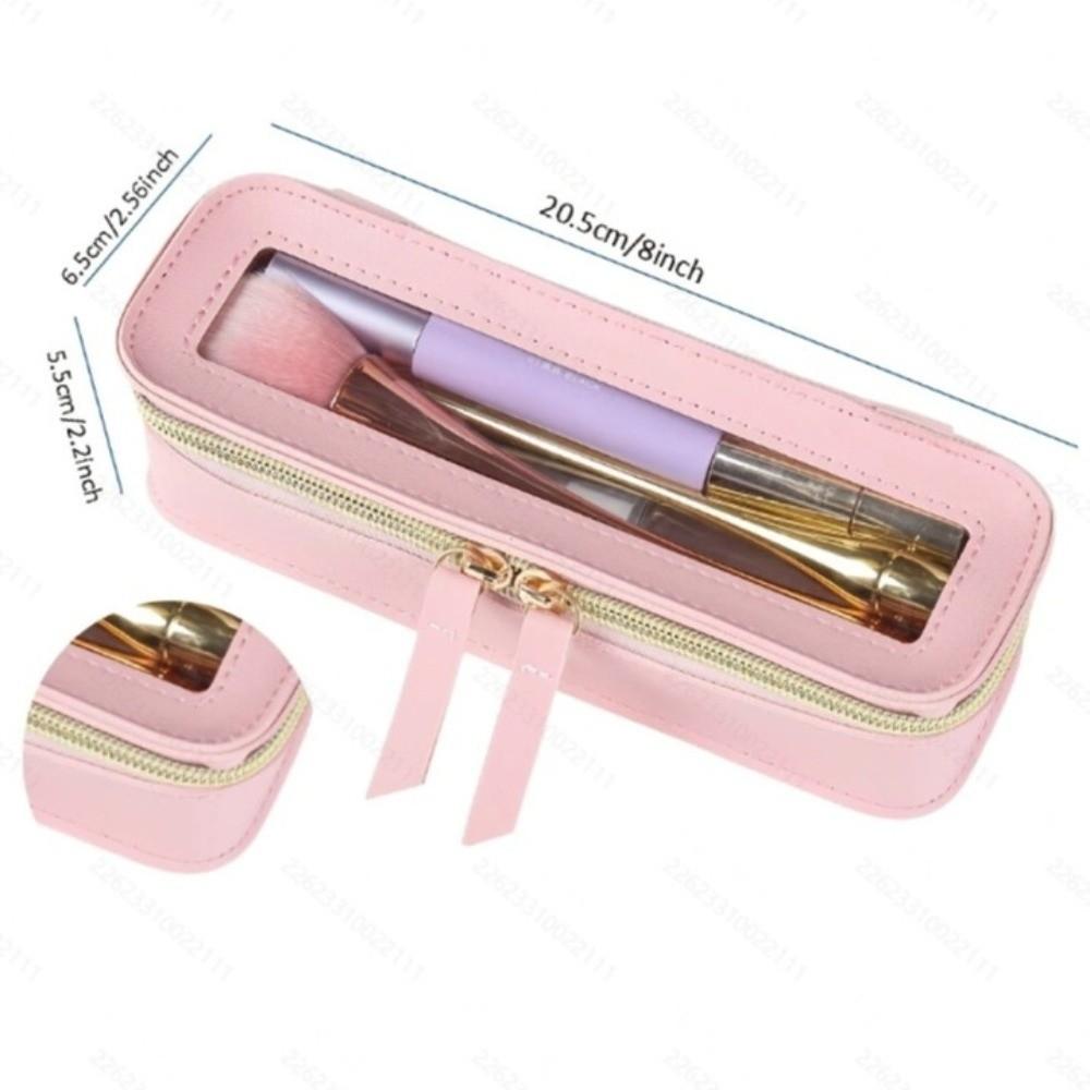 PU Cosmetic Bag Transparent Storage Pouch Daily Necessities Pencil Case  Travel