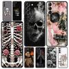 Phone Case For Samsung Galaxy S25 Edge S24 S23 S22 S21 Ultra S20 FE 5G S10 S10E S9 Plus Soft TPU Cover Hard Pink Purple Skull