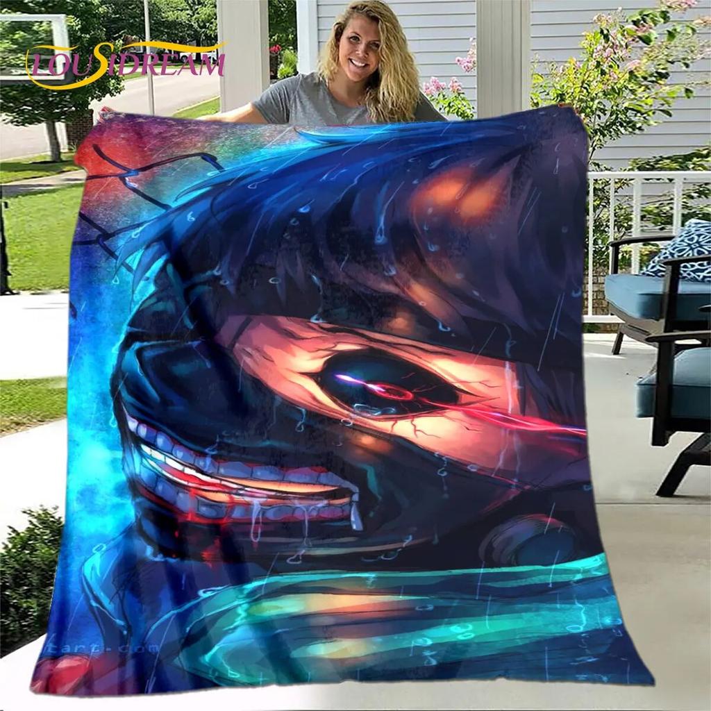 Tokyo Ghoul Japan Anime Cartoon Soft Plush Blanket,Flannel Blanket Throw Blanket for Living Room Bedroom Bed Sofa Picnic Cover