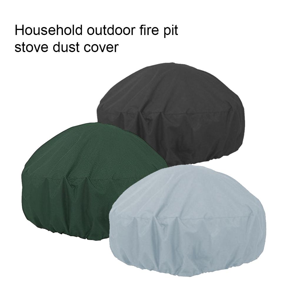 Fire Pits Cover Protector Grill BBQ Garden Sun Shade Adjustable Elastic Furniture Covers Hem Cord