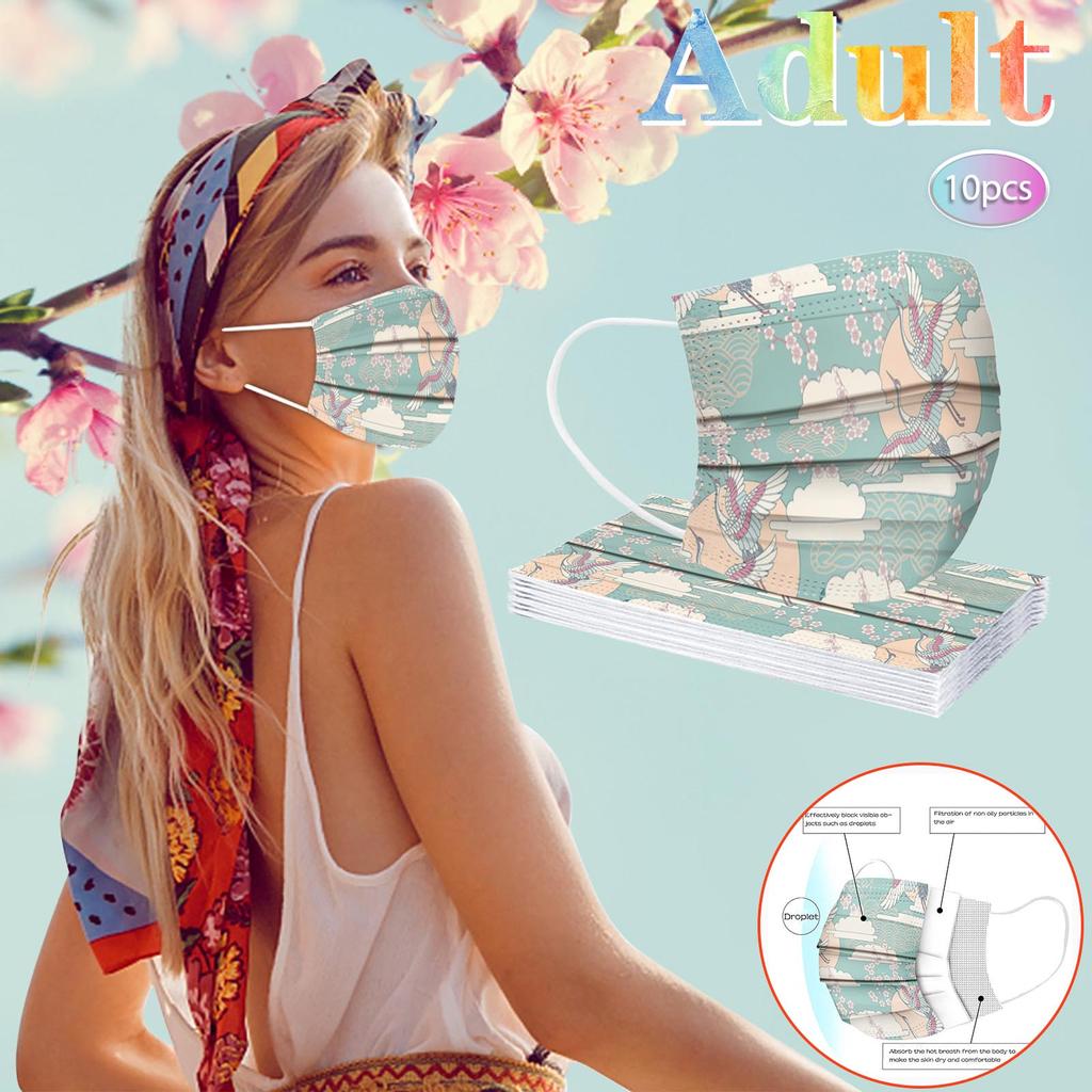 Adult Mask Disposable Face Mask Industrial 3Ply Ear Loop 10/20/30/40/50/100PCS