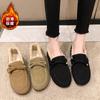 Fashion Winter Warm Shoes Fashion Low Top Flat Cotton Shoes Women Flats Casual Buckle Suede Comfort Platform Shoes