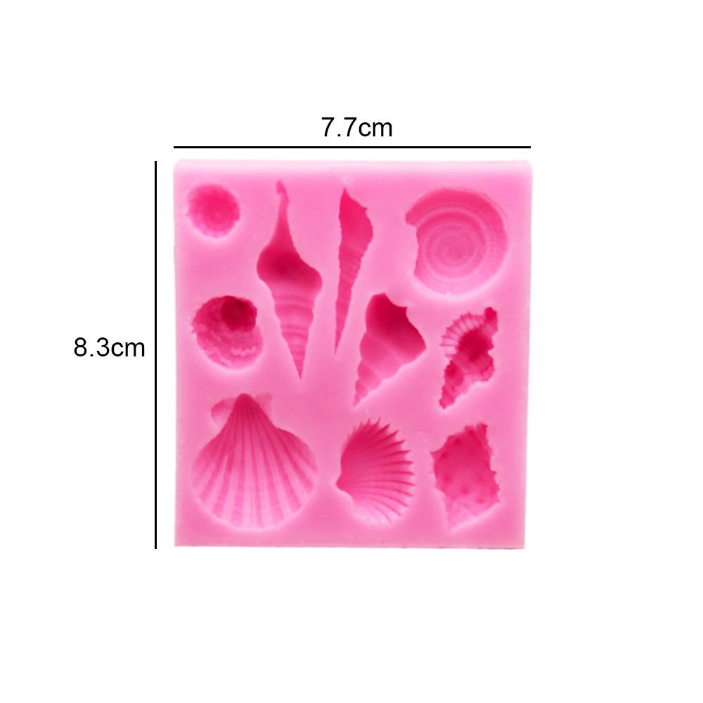 Silicone World DIY Shell Starfish Conch Silicone Chocolate Mold Baking Mold Fondant Cake Decorating Tools Clay Resin Art Moulds