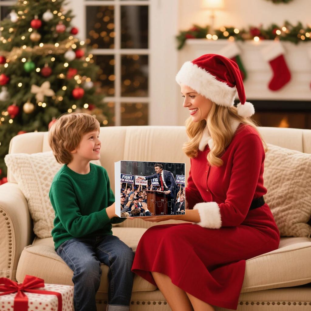 Acrylic 24-Day Christmas Countdown Calendar Mystery Box – Featuring Delightful Surprises, This Calendar Will Make Your Countdown