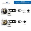 HEIGHTEN Variable Reel Handle with 35mm Handle Knob Abu Baitcasting Reel Universal Arch Hammer Series 65/75mm Shimano, Daiwa, (Gold & Silver) (985)