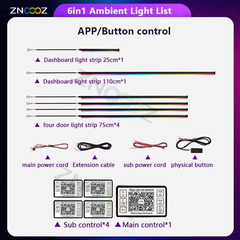 RGB 22in1 Car Interior Acrylic Car Ambient Lights For BMW M1 M2 M3 M4 M5 M6 M7 M8 X1M X2M X3M X4M X5M X6M X7M X5 Accessories