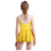 Kids Girls Rhythm Gymnastics Ballet Skirted Leotards Dresses Shiny Rhinestones Figure Skating Lyrical Dance Performance Costume