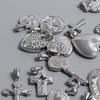 Retro Titanium Steel Cross Necklace Pendant - Stainless Steel DIY Jewelry Accessory, Fade-Resistant
