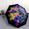 1pc Spider Web Art Automatic Open/Close Umbrella, Portable Folding Umbrella, Compact Travel Umbrella For044