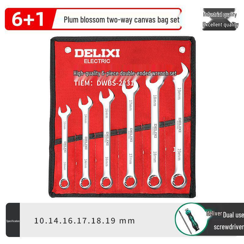 Adjustable Ratchet & Open-End Wrench Tool Set